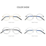 FONEX Titanium Alloy Glasses Frame Men Round Screwless Eyeglasses 98607