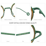 FONEX Acetate Titanium Glasses Frame Men Square Eyeglasses B-08P