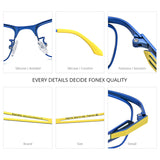FONEX Pure Titanium Glasses Frame Men Square Eyeglasses F85775