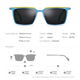 FONEX Titanium Men Square Polarized Sunglasses F85790T