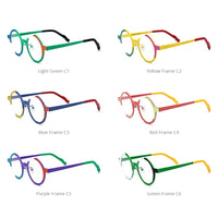 FONEX Pure Titanium Glasses Frame Women Round Eyeglasses F85808