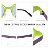 FONEX Pure Titanium Women Cat Eye Polarized Sunglasses F85813T