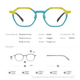 FONEX Pure Titanium Glasses Frame Women Polygon Eyeglasses F85814
