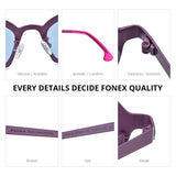 FONEX Pure Titanium Women Cat Eye Polarized Sunglasses F85828T