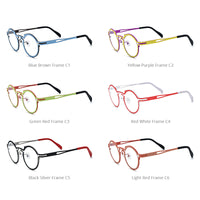 FONEX Pure Titanium Glasses Frame Women Round Eyeglasses F85835