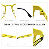 FONEX Pure Titanium Glasses Frame Men Square Eyeglasses F85839