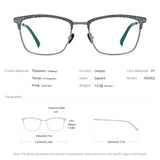 FONEX Titanium Glasses Frame Men Square Eyeglasses F85902