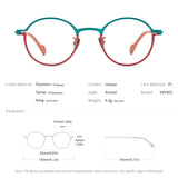 FONEX Titanium Glasses Frame Women Round Eyeglasses F85903