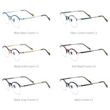 FONEX Titanium Glasses Frame Men Semi Rimless Eyeglasses F90035