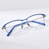FONEX Titanium Glasses Frame Men Square Eyeglasses 85927