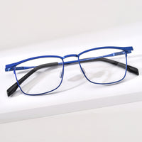 FONEX Titanium Glasses Frame Men Square Eyeglasses F85741