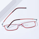 FONEX Titanium Glasses Frame Men Square Screwless Eyeglasses 85913