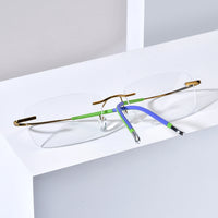 FONEX Titanium Glasses Frame Men Rimless Eyeglasses 85899