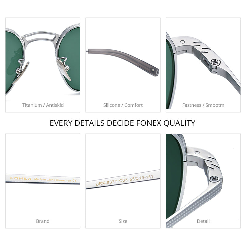 FONEX Titanium Men UV400 Sunglasses MRX-8827T – FONEX-Eyeglasses