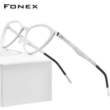 FONEX Alloy Glasses Frame Women Cat Eye Screwless Eyeglasses F1008