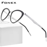 FONEX Alloy Glasses Frame Women Cat Eye Screwless Eyeglasses F1008