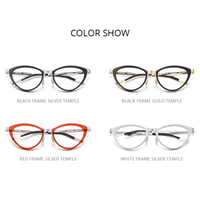 FONEX Alloy Glasses Frame Women Cat Eye Screwless Eyeglasses F1008