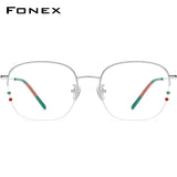 FONEX Titanium Glasses Frame Men Square Eyeglasses F85715
