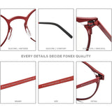 FONEX Titan Brillengestell Herren Runde schraubenlose Brille 8530