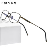 FONEX Titan Brillengestell Herren Quadratische Brille 8556