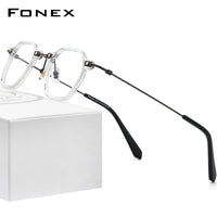 FONEX Acetat Titan Brillengestell Männer Quadratische Optische Brille F85681