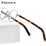 FONEX Titanium Glasses Frame Men Square Eyeglasses F85675