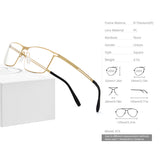 FONEX Titan Brillengestell Männer Quadratische schraubenlose Brille 874