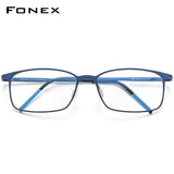 FONEX Titanium Glasses Frame Men Square Eyeglasses 8551