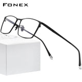 FONEX Titan Brillengestell Herren Quadratische Brille F85641
