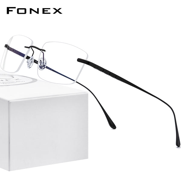 FONEX Titan Randlose Brille Herren Brillengestell 8555