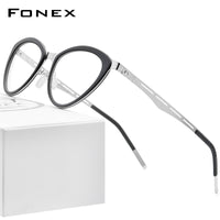 FONEX Alloy Glasses Frame Women Cat Eye Screwless Eyeglasses F1008