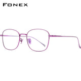 FONEX Titanium Glasses Frame Men Square Eyeglasses F85652