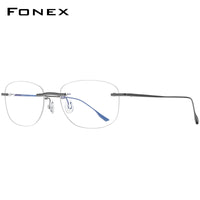 FONEX Randlose Brille Herren Brillengestell 8107