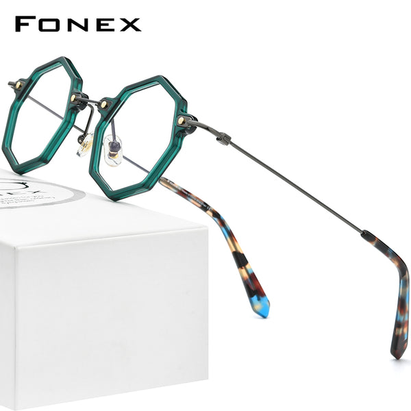 FONEX Acetat Titan Brillengestell Frauen Optische Brillen F85713