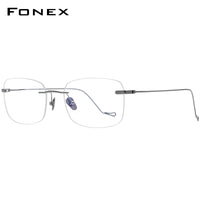 FONEXチタンリムレスメガネ女性用眼鏡フレーム8559