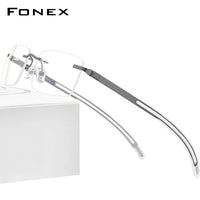 FONEX Randlose Brillengestell Männer Schraubenlose Myopie Optische Brillen F1003