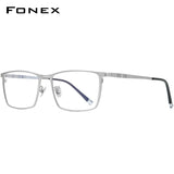 FONEX Titanium Glasses Frame Men Square Eyeglasses F85641