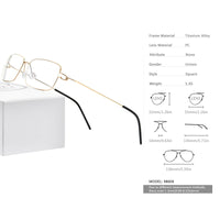 FONEX Titanlegierung Brillengestell Männer Quadratische schraubenlose Brille 98606