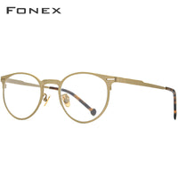 FONEX Titan Brillengestell Herren Runde Brille 8510