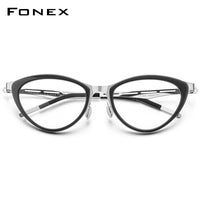 FONEX Alloy Glasses Frame Women Cat Eye Screwless Eyeglasses F1008