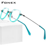FONEX Acetate Titanium Glasses Frame Women Eyeglasses F85711