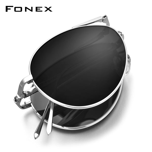 FONEX Titanium Men Folding Polarized Sunglasses 838
