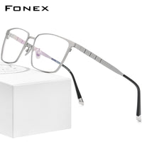 FONEX Titanium Glasses Frame Men Square Eyeglasses F85658