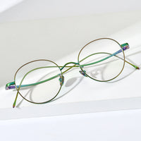 FONEX Titan Brillengestell Damen Runde Myopie Optische Brille 8558