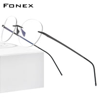 FONEX Titanium Rimless Glasses Women Eyeglasses Frame 8563