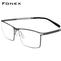 FONEX Titan Brillengestell Männer Quadratische schraubenlose Brille 874