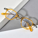 FONEX Acetat Titan Brillengestell Männer Quadratische Optische Brille F85681