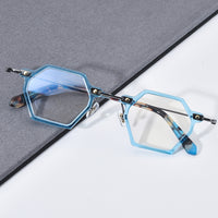 FONEX Acetat Titan Brillengestell Frauen Polygon Optische Brillen F85710