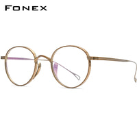 FONEX Titanium Glasses Frame Men Round Eyeglasses F85651