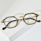 FONEX Acetat Titan Brillengestell Männer Quadratische Optische Brille MOP7
